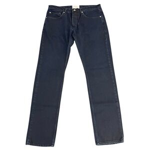 NWOT Sandro Paris Droit Button Tab Jeans Mens 35x32 Dark Wash